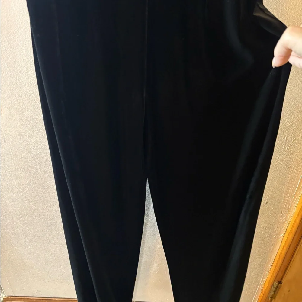 NWT Banana Republic Factory Dark Romantic One Shoulder Velvet Jumpsuit - Picture 3 of 8